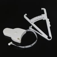 【CW】 2Pcs/Set White PVC Body Fat Caliper Measure Tape Tester Fitness For Lose Weight For Body Building Portable Fitness Equipmnet