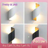 PRETTY IN PINK 1 กันน้ำกันน้ำได้ โคมไฟติดผนัง LED แบบเกลียว ของตกแต่งบ้าน 10W ค่ะ โคมไฟเชิงเทียนแบบนอร์ดิกที่ทันสมัย ประณีตประณีตประณีต โคมไฟลานภายใน ในร่มและกลางแจ้ง