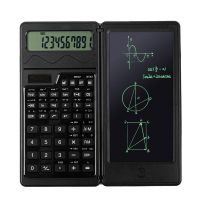 Foldable Calculator with Writing Tablet Functions Engineering Financial Calculator for School Students Office