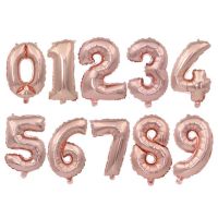 16 Inch Gold Silver Blue Pink Rose Gold Number Balloons Foil Birthday Party Wedding Helium Balloon Party Balloons Party Supplies Home Decoration