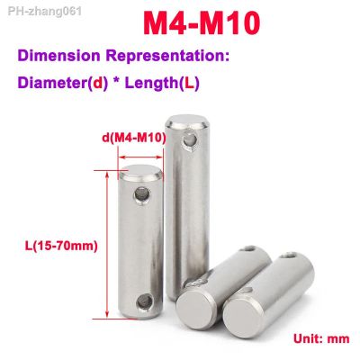 304 Stainless Steel Threaded Cylindrical Pins With Holes M4M5M6M8M10
