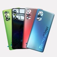 กระจกสำหรับ Reno4 Pro 5G อะไหล่เคสด้านหลังประตูฝาหลังปิดโทรศัพท์เลนส์กล้องถ่ายรูป Reno 4 Pro 5G