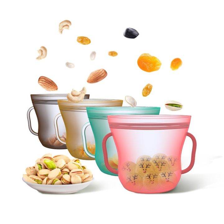 Silica Gel Children Receive Snacks Of Frozen Fruits And Vegetables