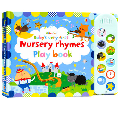 Original English version Usborne baby S very first nursery rhymes playbook pronunciation Book touch and turn over the hole Book Childrens Enlightenment cognitive toy operation book eusborne