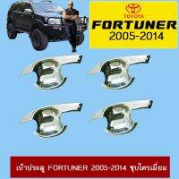 ⚡โปรโมชั่นพิเศษ⚡ เบ้ารองมือเปิดกันรอย เบ้าประตู Toyota Fortuner 2005-2014 ชุบโครเมี่ยม   KM4.8014!!ถูกที่สุด!!