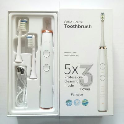 เเปรงสีฟันไฟฟ้า SONIC ELECTRIC TOOTHBRUSH LEBOT WHITE *เเถมเเปรง 1 ชิ้น