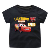 Lightning Mcqueen เสื้อยืดเด็กน่ารักสำหรับเสื้อยืดสำหรับเด็กผู้หญิง100%,เสื้อยืดผ้าฝ้ายลายการ์ตูนสำหรับเด็กผู้ชาย