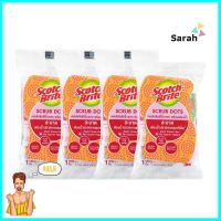 ฟองน้ำพร้อมใยขัด SCOTCH-BRITE SCRUB DOTS แพ็ก 4 ชิ้น สีส้มSCOURER SPONGE SCOTCH-BRITE SCRUB DOTS ORANGE PACK4 **ราคารวม Vat แล้วค่ะ ไม่มีบวกเพิ่ม**