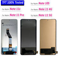 100 Diuji TFT Xiaomi Redmi Nota 10S 11 5G 4G 11 Pro 11S Paparan LCD หน้าจอสัมผัสไร้กรอบประกอบ Digitizer