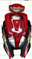 SUZUKI SMASH 110 D ชุดสี แดง/ดำ กันตกยาว  Junior Pro  เฟรมรถ กรอบรถ แฟริ่ง ซูซูกิ สแมช110