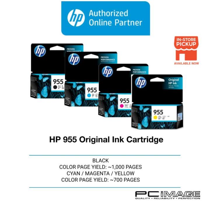 HP 955 Black / Cyan / Magenta / Yellow Original Ink Cartridge | Lazada