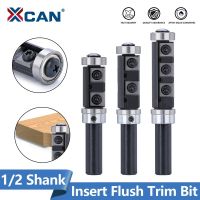 【hot】☋✲  XCAN Milling Cutter 1/2 Shank Wood Planer Bit Trim Router with Carbide Insert for Woodworking Trimming Slotting Tools