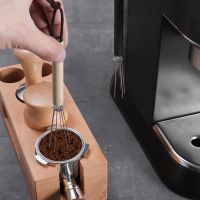 304 Stainless Steel Stirring Pin Lanyard Adjustable Coffee Tamper Distributor Leveler Tool Handy Espresso Powder Mix Stirrer