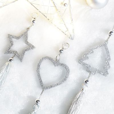 [COD] Cross-border new products decorations white imitation crystal acrylic ornaments tree pendants