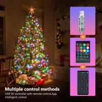 ZZOOI 15M/20M String Light RGBIC LED String Lamp Timer Smart APP Remote Control Waterproof Christmas Tree Decoration For Bedroom