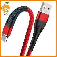 KV3P สำหรับไมโคร USB ที่ชาร์จโทรศัพท์อย่างรวดเร็วถัก S20 Samsung เคเบิ้ลUSB สาย C USB Type C สายชาร์จ Type-C