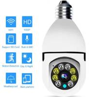 360 ° 5G E27หลอดไฟ LED Full HD 1080P ไร้สาย WiFi รักษาความปลอดภัยบ้าน CCTV กล้อง IP การมองเห็นได้ในเวลากลางคืนพาโนรามาเสียงสองทาง