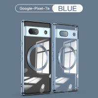 Google Pixel 7A/Pixel 8/Pixel Pro Case,Compatible with MagSafe,Yellowing Resistant,Electroplated Magnetic Transparent Slim Thin Soft Case