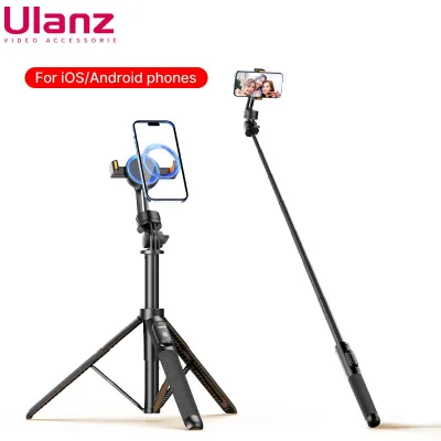 Ulanzi เซลฟี่ยืดได้ SK-05ขาตั้งกล้องโทรศัพท์บลูทูธพร้อมรีโมต Magsafe 1.6เมตร360การหมุน ° ที่จับสำหรับ Iphone IOS แอนดรอยด์