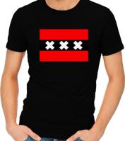 Simple Shortsleeved Cotton Tshirt Amsterdam City Flag Adult Tshirt Tshirt Tee T Shirt Men