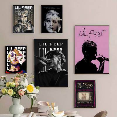 Hip Hop Rapper Lil Peep โปสเตอร์สำหรับห้องนั่งเล่นภาพวาดผ้าใบพิมพ์ Japan Art Home Wall Decor รูปภาพ Gift