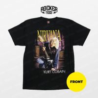 Ready Stock [0142] Nirvana-kurt dobain-เสื้อยืดสีดำ Baju band legen rock.