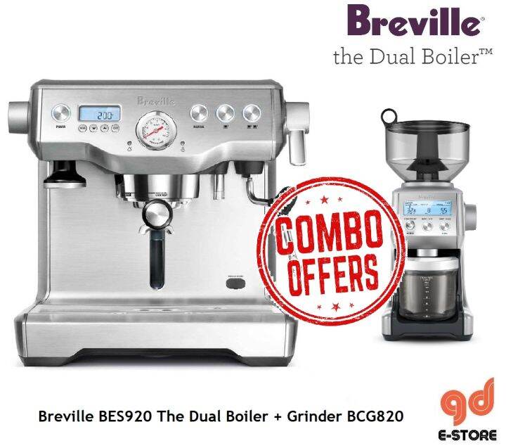 Breville The Dual Boiler Coffee Maker Bes920 + Smart Coffee Grinder 