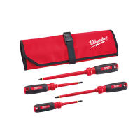 Milwaukee 48-22-2204 4 PC 1000V Insulated Screwdriver Set w/ Roll Pouch