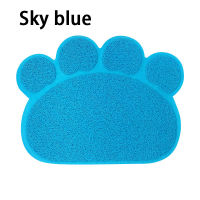 Pet Cat Litter Mat Paw Print Feeding Bowl Placemat Cat Bed Pads Waterproof Litter Trapper Mats Cat Accessories Non-Slip Foot Mat