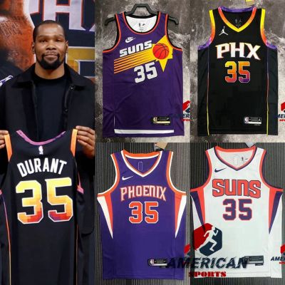 เสื้อกีฬาบาสเก็ตบอล แขนสั้น ลายทีมฟินิกซ์ Suns 35 Kevin Durant 1 Devin Booker 2023nba