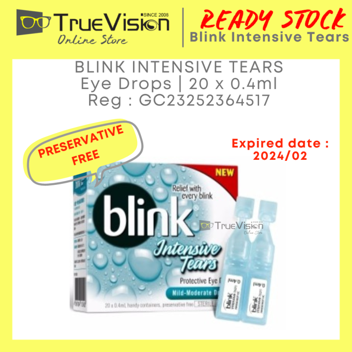 Blink Intensive Tears 20 x 0.4mL Protective Eye Drop Preservative
