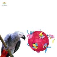 AIRER กระดาษยัดไส้ 3ชิ้นค่ะ ทนต่อการสึกหรอ สำหรับ parrotlet cockatiel lovebird บรรเทาความเบื่อ ทนต่อการกัด ของเล่นกรงนกในกรง ของเล่นหนูแฮมสเตอร์ ลูกบอลหาอาหารนก ของเล่นทำลายนกแก้ว