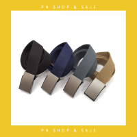 PN SHOP เข็มขัดผ้าไนล่อน สีพื้น รุ่น หัวล๊อคอัตโนมัติ Belt basic 4 solid colors