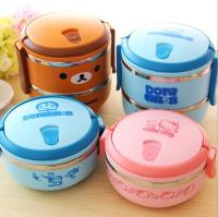☂♈❂ 2 Layers Thermal Lunch Box for Kids Thermos Food Container Stainless Steel Insulation Bento Lunchbox Storage Dinnerware Sets