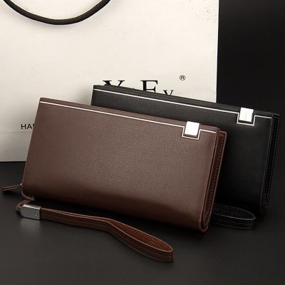 （Layor wallet）กระเป๋าสตางค์2022 Baellerry ธุรกิจผู้ชาย39; S,กระเป๋าสตางค์หนัง PU แข็งแรงยาวพกพาได้กระเป๋าสตางค์มาตรฐานแบบลำลองกระเป๋าคลัตช์ผู้ชาย