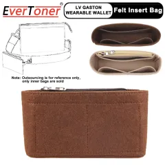 EverToner For LV Carryall PM Felt Cloth Insert Bag With Zipper Fit