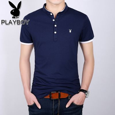 Playboy เสื้อโปโล แขนสั้น สําหรับผู้ชาย