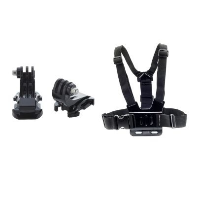 【ขาย】2X ใหม่สีดำพื้นผิวแนวตั้ง J Hook Buckle Mount พร้อมสายรัดหน้าอกสำหรับ Gopro Action Camera Harness Mount