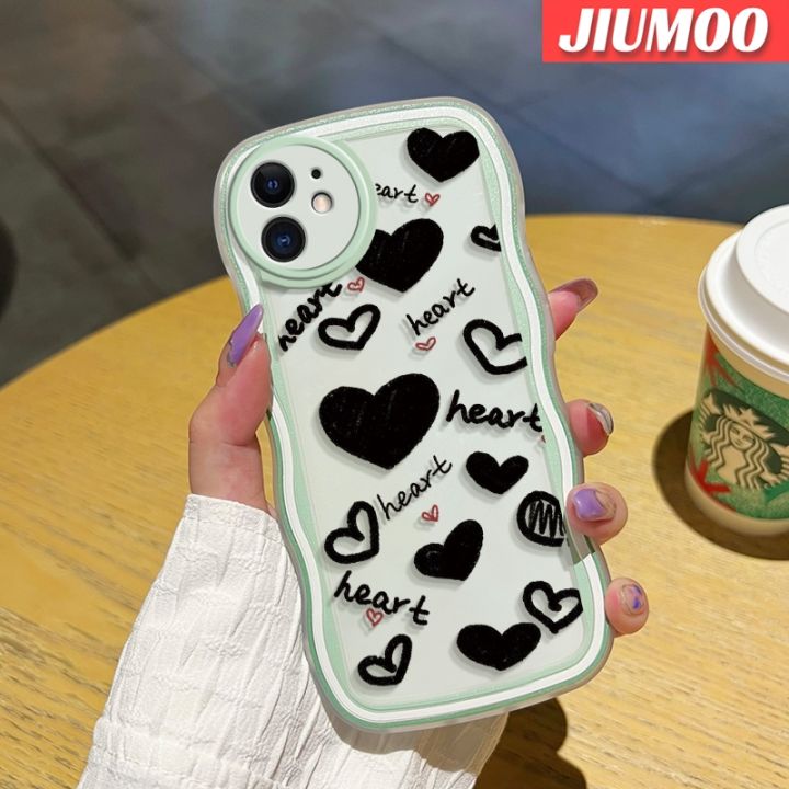 jiumoo-เคสปลอกสำหรับ-samsung-galaxy-a72-4g-a72-5g-a73-5g-เคสโปร่งใสป้องกันการกระแทกเลนส์กล้องถ่ายรูปลายหัวใจแฟชั่นดีไซน์ใหม่สีสันสดใส