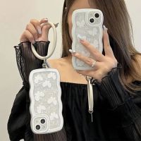 เคสซิลิโคนนิ่มสำหรับโทรศัพท์ผีเสื้อสีขาวใสสไตล์คลื่นเคสสำหรับ Apple iPhone 14 13 12 11 X XR XS Pro Max Plus เคสด้านหลังมีสไตล์ทันสมัยจาก GGQcase