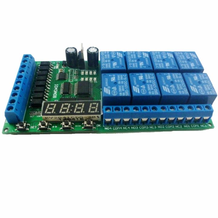 dc-12v-8-channels-multifunction-timer-delay-relay-board-time-switch-timing-loop-interlock-self-locking-momentary-bistable