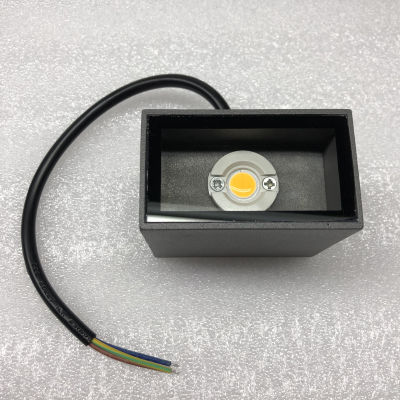QLTEG 5วัตต์10วัตต์กลางแจ้งสีเทา LED โคมไฟติดผนังกลางแจ้งกันน้ำ IP65อลูมิเนียม4000พันสีดำ LED โคมไฟติดผนังขึ้นลงไฟสวน