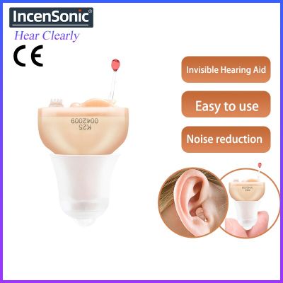 ZZOOI Hearing Aids Audifonos Portable Audiphones ITC Sound Amplifier K25 Mini Inner Ear Invisible Volume Adjustable Ear Aids