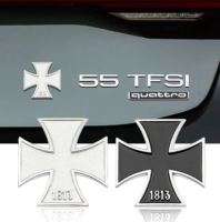 ไอร่อนครอส งานโลหะ ติดทั่วไป มีกาวพร้อมติดตั้ง Maltese Iron Cross 1813 metal badge logo accessory