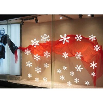 【SALE】 nancarenko1977 สติกเกอร์หน้าต่างคริสต์มาสซานตาคลอสเกล็ดหิมะ,รูปลอกติดผนังในฤดูหนาวสำหรับห้องเด็กตกแต่งหน้าต่างวันคริสต์มาสงานเลี้ยงปีใหม่