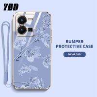 YBDเคสโทรศัพท์ดีไซน์ใหม่สำหรับ Vivo Y85 V9 V9 Youth Y95 Y91 Y93 V11i Y97 ของเยาวชนคุณภาพสูงสไตล์หรูหราฝาหลังลายดอกไม้เบามีฟรีสายคล้อง