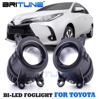 ไฟตัดหมอก Bi-LED สำหรับโตโยต้า Vios Hilux Revo Yaris Altis Fortuner 2020-2023ไฟตัดหมอกโปรเจกเตอร์หลอดไฟไฟสูง/ต่ำกีฬาไฟหน้ากันชนหน้าอุปกรณ์เสริมรถยนต์