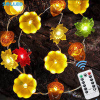 SOLLED 10ft 30led String ไฟ3d ฟักทอง Maple Leaf Acorn พร้อมรีโมทคอนโทรลสำหรับวันฮาโลวีนวันขอบคุณพระเจ้า Decor