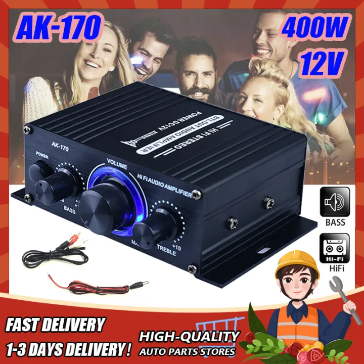 400W 12v Mini Amplifier Audio Power Car Amplifier Digital Audio