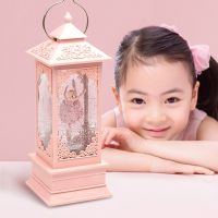 Manufactor Creative Cartoon Rotating Night Light Snow Wind Light Music Box Crystal Music Box Birthday Gift for Girls and Children toy